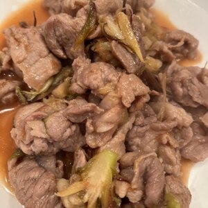 豚肉と茗荷のポン酢炒め